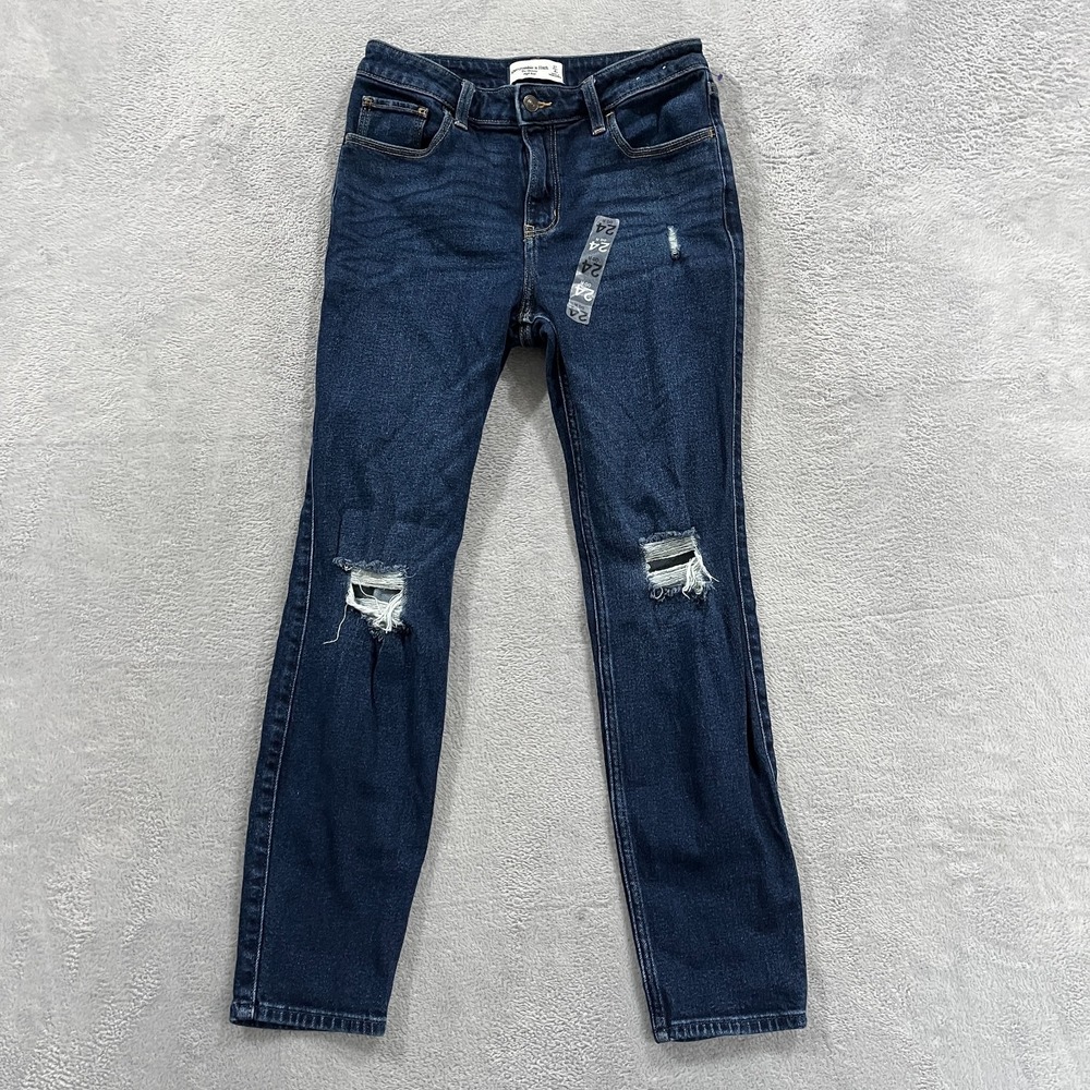 Abercrombie‎ & Fitch Jeans Womens 27 4 The Skinny High Rise Distressed Grunge